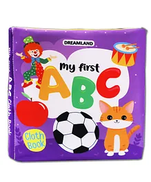 Dreamland Baby My First Cloth Book ABC with Squeaker and Crinkle Paper Cloth Books - English