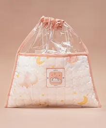 Fancy Fluff Organic Cotton Shoe Bag - Peach