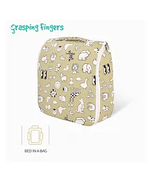 Grasping Fingers Doodle Dynasty Bed in A Bag - Olive Green