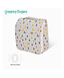 Grasping Fingers Bear Fair Travel Friendly and Foldable Infant Carry Like a Bag  Bedding Set- Slate Blue