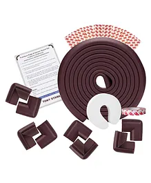 Tony Stark Extra Long Baby Proofing Edge and Corner Guards Extra Long Protectors - Brown