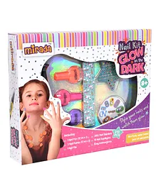 Mirada Glow in the Dark Nail Art Kit 215 Pieces - Multicolour