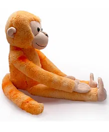 Mirada Tie Dye Orange Cute Plush Stuffed Glitter Eye Monkey Soft Toy - Length 52 cm
