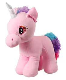 Mirada Stuffed Unicorn Soft Toy with Glitter Horn Plush Toy -Light Pink - Length 29 cm