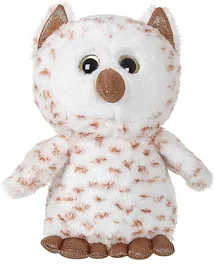 Mirada White Plush Stuffed Glitter Eye Owl Soft Toy - Height 25 cm