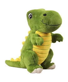 Mirada Super Soft Plush Stuffed Standing Green and Yellow Dinosaur Soft Toy -Length 25 cm
