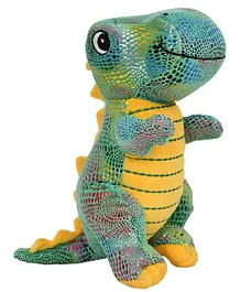 Mirada Standing Plush Stuffed Green Foiled Dinosaur Soft Toy -Height 25 cm