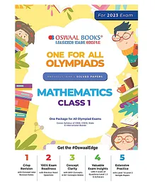 One For All Olympiad Previous Years Solved Papers Class 1 Mathematics Book - English