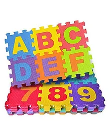 New Pinch Interlocking Learning Alphabet and Number Mini Puzzle Foam Mat Multicolor- 36 Pieces