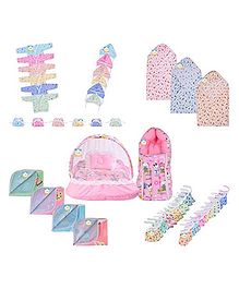 Kwitchy New Born Baby Gifts Items Combo Complete Daily Essential Products All (0-6 Months) Pink