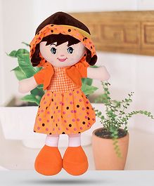 Besties Super Soft Stuffed Huggable Girl Winky Doll Washable Orange - Height 40 cm