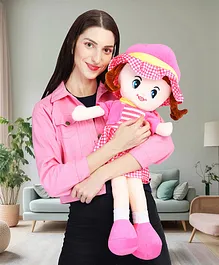 Besties Super Soft Stuffed Huggable Girl Winky Doll Washable Pink - Height 60 cm