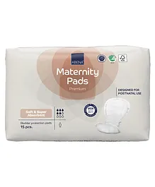 Abena Premium Maternity Pads for Women Super Absorption & Soft Disposable Pads for After-Delivery Incontinence - 15 Pieces