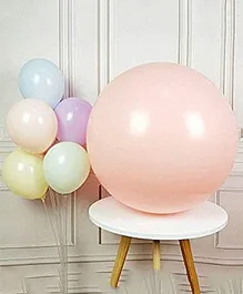 Untumble Jumbo Peach Pastel Color Balloons For Birthday Baby Shower Decoration - Pack of 10