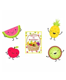 Untumble Fruit Theme Decoration Posters Kit, Multicolor - Pack of 5