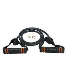 HEAD Power Tube Unbreakable Resistance Band For Exercise Stretching Pull Up Bands For Home Workout Gym Accessory Chest Expander Loop Bands Toning Bands - Black