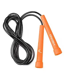 HEAD Skipping Rope Adjustable Height Speed Long-Lasting - Black & Orange
