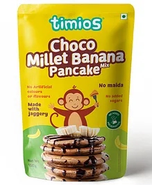 Timios Multigrain No-Maida Organic Millet Instant Pancake Choco Banana - 150 g