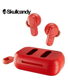 Skullcandy Dime True Wireless In-Ear Bluetooth Earbuds with Charging Case Great for Gym Sports and Gaming PX4 Water Dust Resistant - Golden Red