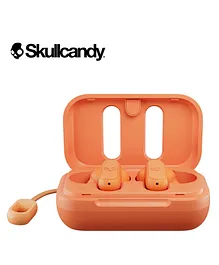 Skullcandy Dime True Wireless In-Ear Bluetooth Earbuds with Charging Case Great for Gym Sports and Gaming PX4 Water Dust Resistant - Golden Orange