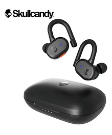 Skullcandy Push Active Bluetooth Truly Wireless in Ear Earbuds with Mic with 44 Hours Total Battery & Ip55 Sweat and Water Resistant - Black & Orange