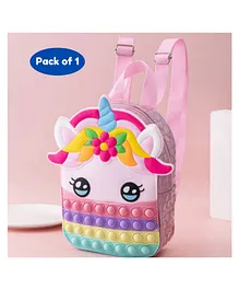 Puchku Kids Cute Pop it Backpack School Supplies Book Bag Multicolor - 9 Inches