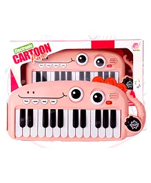 Fiddlerz Musical Piano 24 Keys Mini Cartoon Piano Music Keyboards For Baby Educational Toy Musical Instruments - Pink