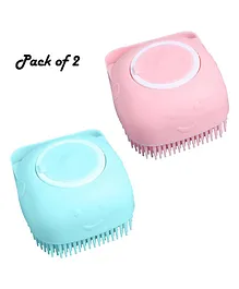 Ortis Silicone Massage Bath Brush Pack of 2 - Colour May Vary