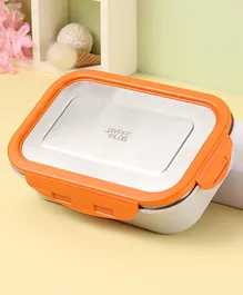 Jaypee Plus Captain's Lunch Box With Inner Stainless Steel Body And Small Steel Container Inside- Orange