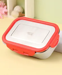 Jaypee Plus Captain's Lunch Box With Inner Stainless Steel Body And Small Steel Container Inside- Red
