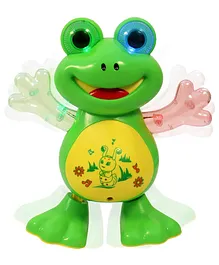 NIYAMAT Dancing Frog Toy Battery Operated with Light Flashing & Sound Effects - Green