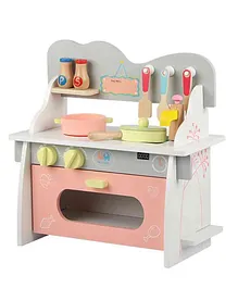 YAMAMA Wooden Color Kitchen Toy For Kids - Pink