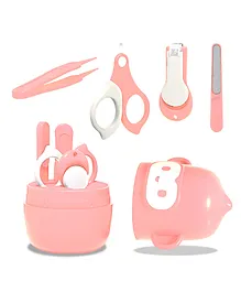 Bembika Baby Nail Clippers Set With Cute Monkey Case Pack of 4 - Pink
