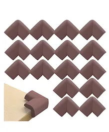 Bembika L Shaped Baby Safety Corner Protector Pack of 16 - Brown