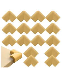 Bembika L Shaped Baby Safety Corner Protector Pack of 16 - Beige