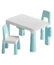 Multifunctional Kids Table Chair Child Dining Table And Chairs Plastic - Green