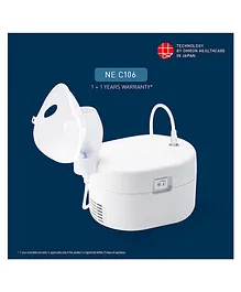 Omron Ultra Compact & Low Noise Compressor Nebulizer For Child & Adult - White