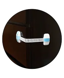 Safe-O-Kid Adjustable Large Multi-Purpose Child Safety Lock Pack Of 8 - White Blue