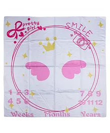 Adore Memories! Baby Milestone Bedsheet for Photoshoot with Props - Angel