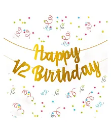Party Propz Happy 1/2 Birthday Foil Banner - Gold