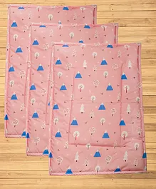 Mittenbooty Waterproof Quilted Cotton & Laminated Premium Changing Sheet Pack of 3 - Tree Print Pink