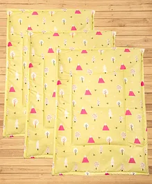 Mittenbooty Waterproof Quilted Cotton & Laminated Premium Changing Sheet Pack of 3 - Tree Print Yellow