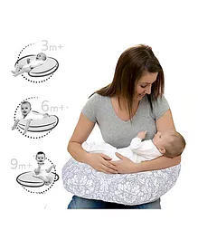 Lulamom Breast Feeding Nursing U Pillow - Grey