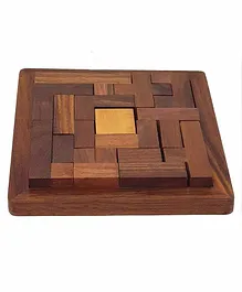 Desi Karigar Handmade Wooden Jigsaw Puzzle - Brown