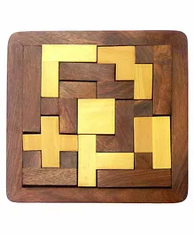 Desi Karigar Wood Jigsaw Puzzle - Brown