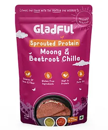 Gladful Beetroot Protein Sprouted Lentils & Millets Instant Chilla Dosa Mix - 200 g