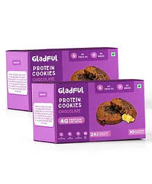 Gladful Choco Chip Protein Cookies Pack of 2 - 20 Pieces