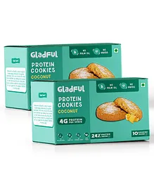 Gladful Coconut Protein Cookies Pack of 2 - 80 g Each
