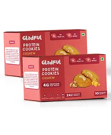 Gladful Cashew Protein Cookies Pack of 2 - 80 gm Each