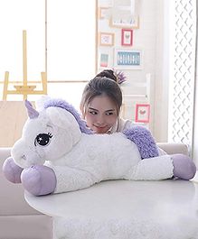 Besties Big Size Unicorn Soft Plush Toy White - Length 100 cm